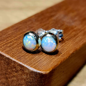 Coober Pedy Opal Gold Earrings 064E