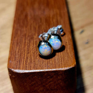 Coober Pedy Opal Gold Earrings 064E