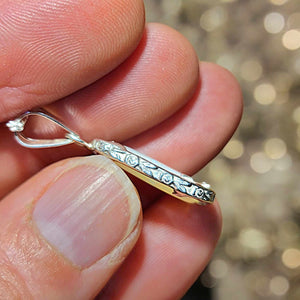 Rustic Coober Pedy White Opal Silver Pendant 067w
