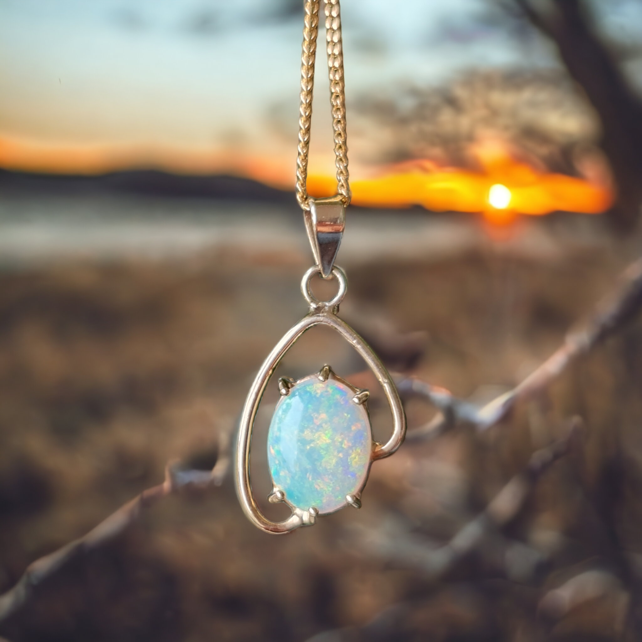 Crystal Opal Pendant 076A Opal Quest