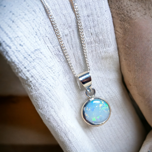 Coober Pedy Opal Silver Pendant 075G