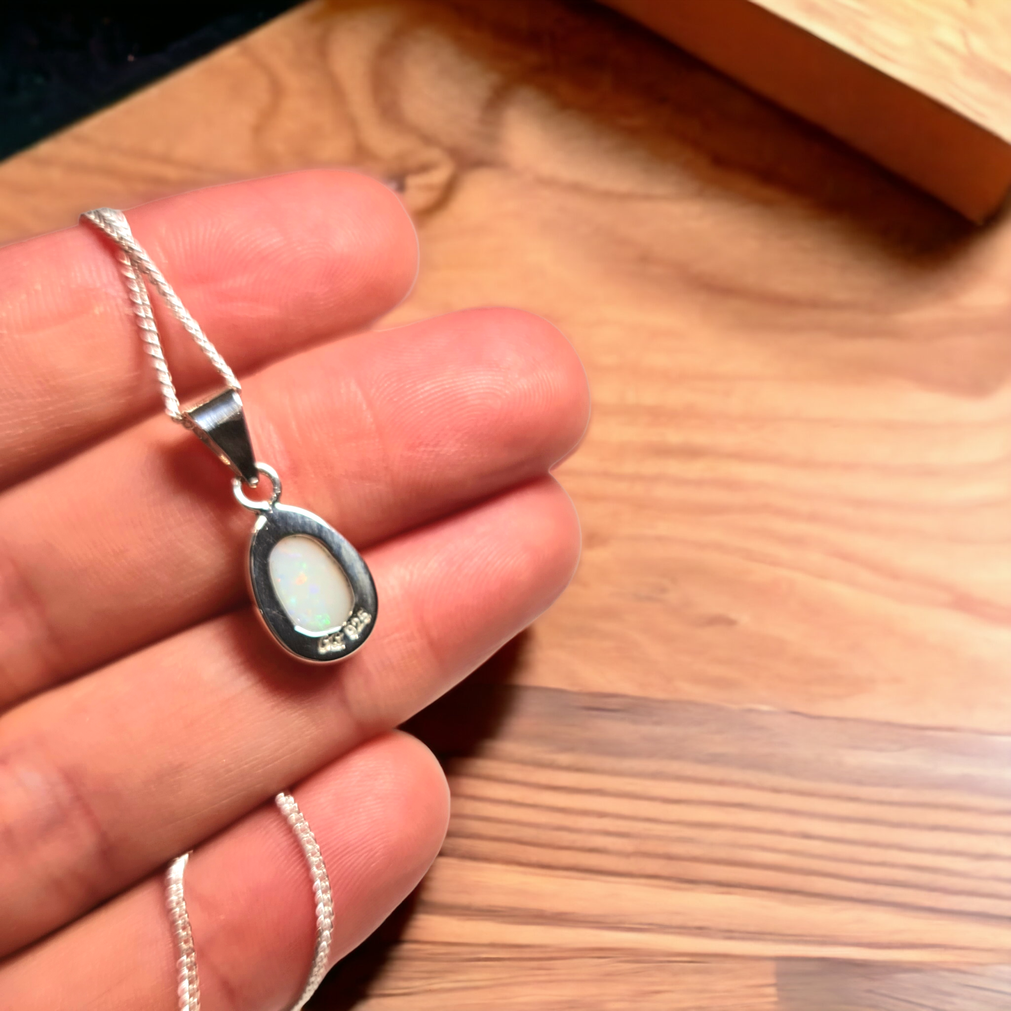 Coober Pedy Opal Silver Pendant 045f2