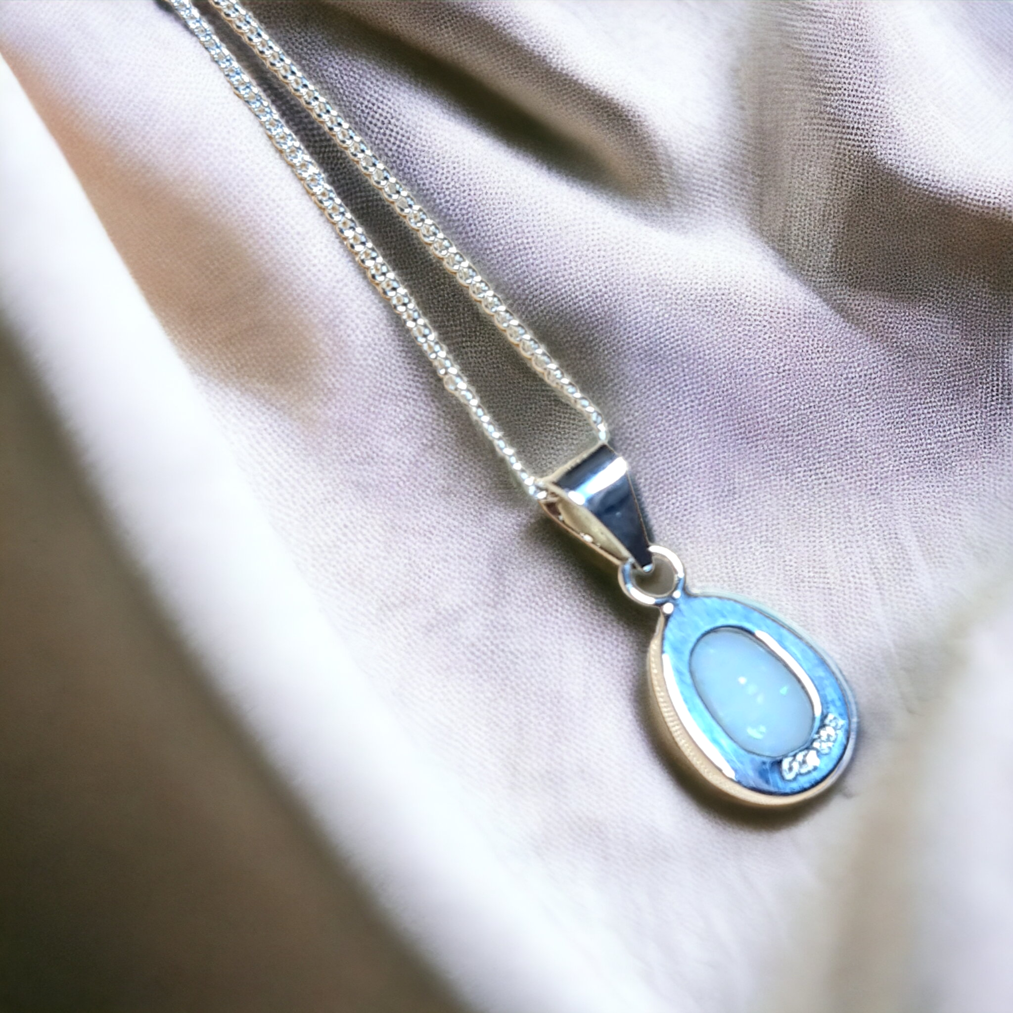 Coober Pedy Opal Silver Pendant 045f2