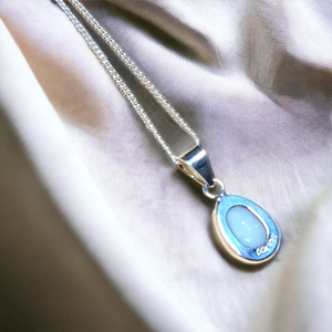 Coober Pedy Opal Silver Pendant 045f2