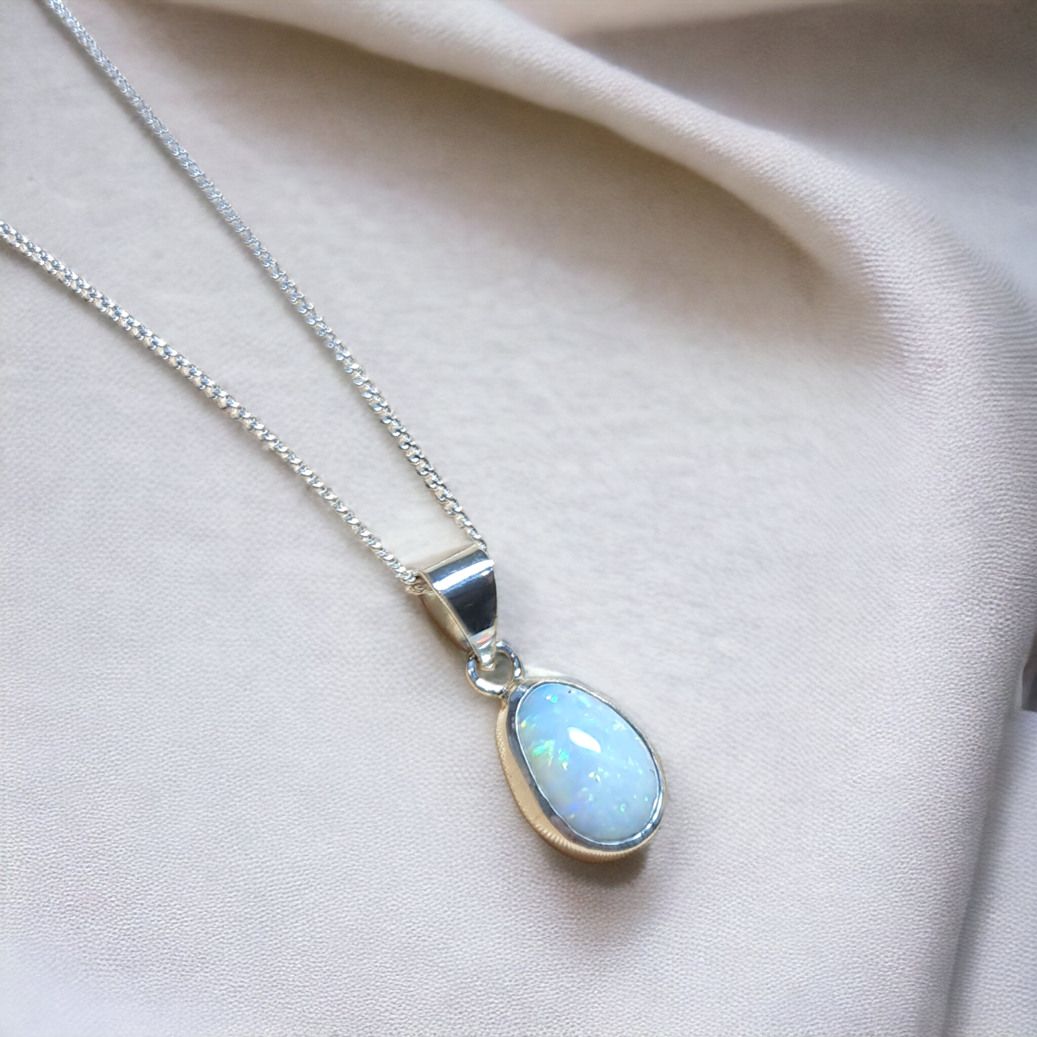 Coober Pedy Opal Silver Pendant 045f2