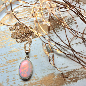 9ct Gold Coober Pedy Crystal Opal Pendant 084g